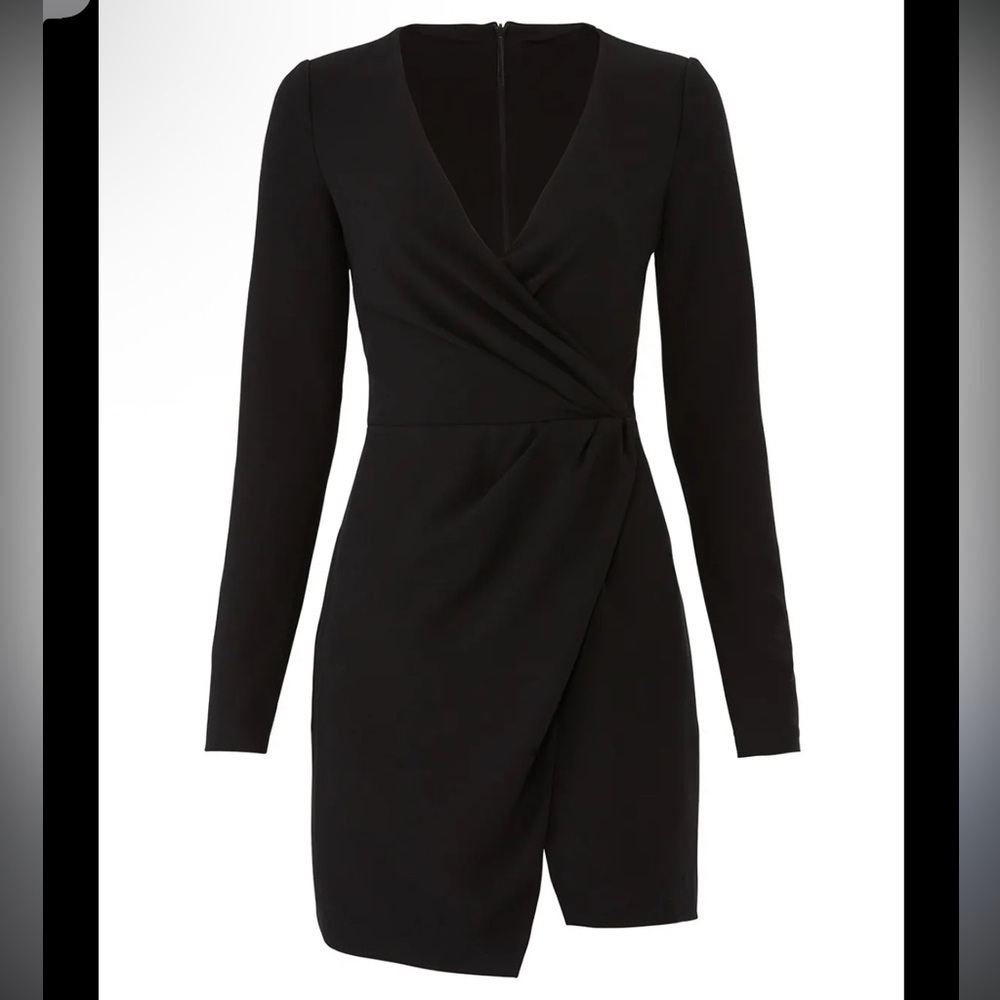 Black Halo Carie Long Sleeve Mini Dress Size 0 from Revolve
